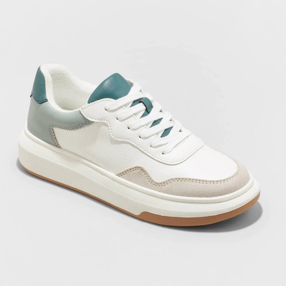 Universal Thread Womens Flora Sneakers Shoes Blue White Lace Up 8M